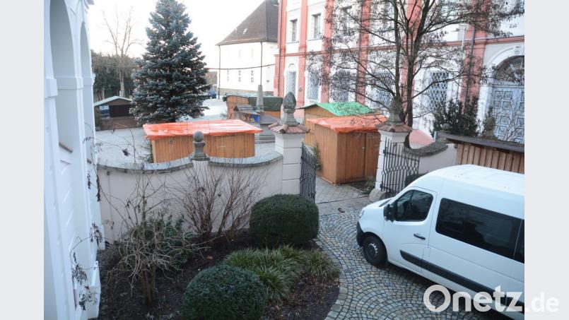Auch im Inneren des Containerstandorts gibt eine kleine Grünfläche. Bild: Gabi Schönberger