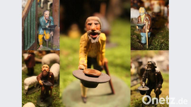 Zum Schutz der Museumsbesucher stehen die vielen Bettler bei der Krippenschau hinter Glas. Ansonsten könnte ein Besuch der Ausstellung gefährlich enden. Bild: exb
