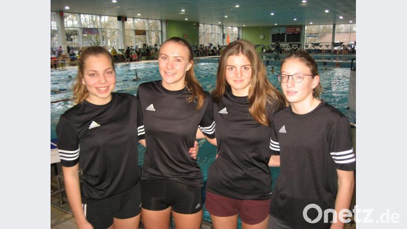 Nur der sechste Platz sprang beim Bayernfinale der Deutschen Jugend-Mannschaftsmeisterschaft für Lena Rath (von links), Viktoria Bogner, Kathrin Bachmeier und Annika Brech heraus. Bild: rbg
