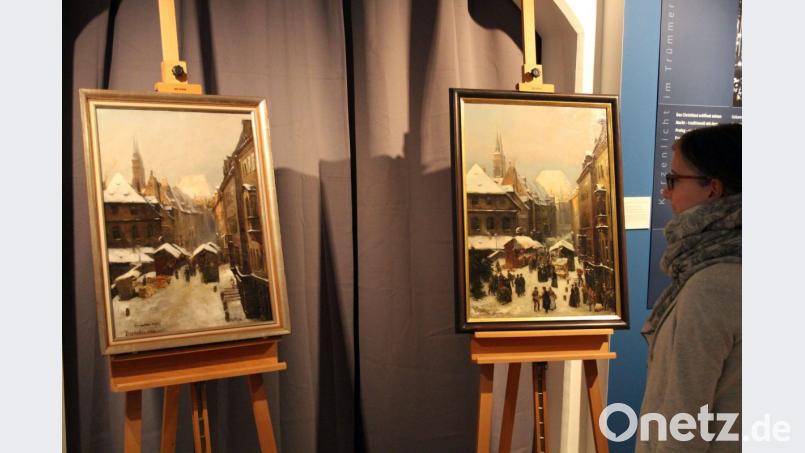 Der Nürnberger Maler Wilhelm Ritter brachte Ende des 19. Jahrhunderts den Christkindlesmarkt so auf die Leinwand, wie er ihn sah. Bild: Holger Stiegler