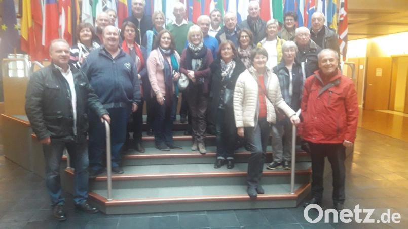 Die Mittelstandsunion Amberg-Sulzbach hat sich das Europaparlament in Straßburg angesehen. Bild: exb