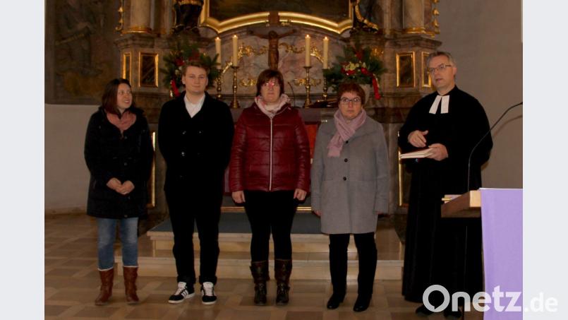 Die neu gewählten Kirchenvorstandsmitglieder der Kirchengemeinde Etzelwang: Elisabeth Kellner, Tanja Kimmel, Lukas Pürner und Verena Wagner (von rechts). Bild: ds