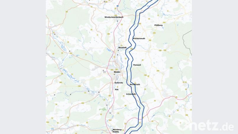 Der Süd-Ost-Link soll über den Ostkorridor erfolgen. So wünscht es sich Tennet. Damti sind die in der Grafik aufgezeigten Orte betroffen. Bild: NT