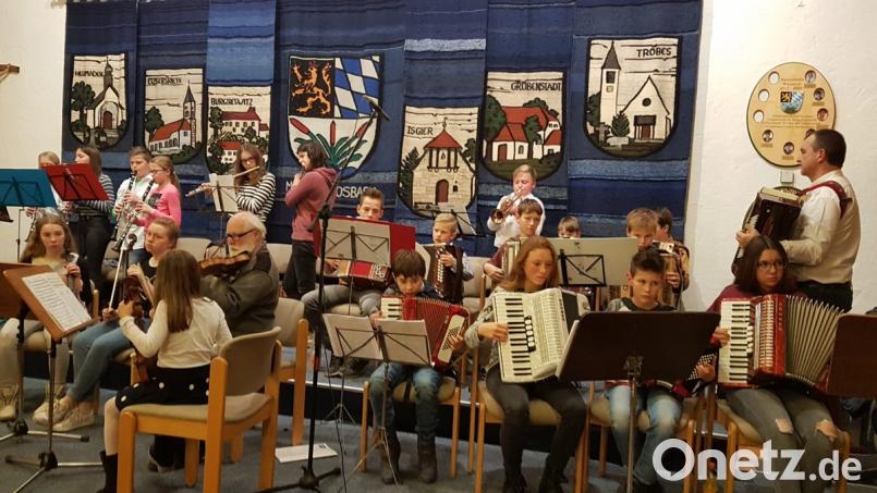 Die Musikschule Moosbach bot einen unterhaltsamen Hausmusikabend auf verschiedenen Instrumenten im vollbesetzten Rathaussaal. Bild: gi