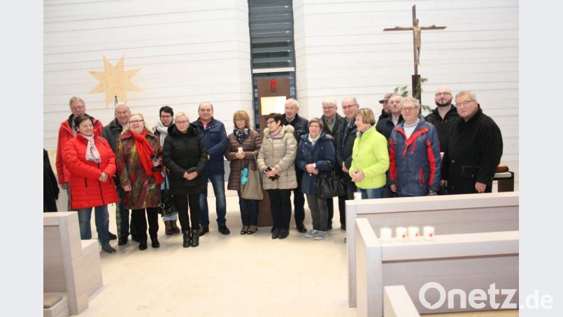 Die Friedenfelser Messbesucher nach dem Dankgottesdienst in Johannisthal. Bild: roh