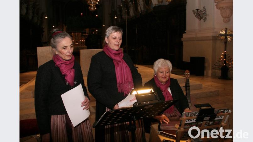 Das Gesangstrio „Z’sammg’stimmt“ aus Luhe bereicherte den Abend mit seinen musikalischen Darbietungen. Bild: wro