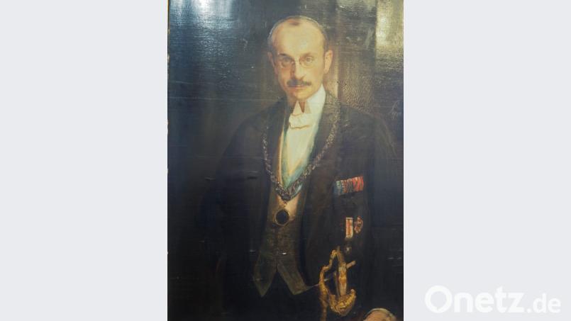 Georg Knorr, Bürgermeister in Weiden im Jahre 1918, auf einem von Friedrich Roscher angefertigten Gemälde. Bild: Bühner