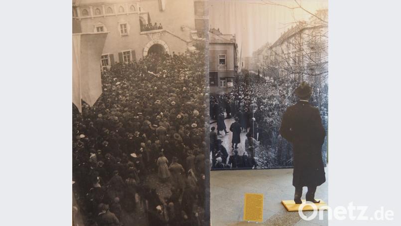 Volksaufruhr in Weiden anlässlich der Ermordung von Ministerpräsident Kurt Eisner. Bild: Bühner