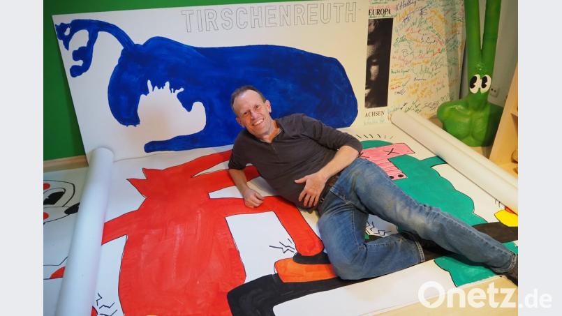 Der europablaue Elch hat Michael Werner vor allem in der nördlichen Oberpfalz populär gemacht. Bild: bl