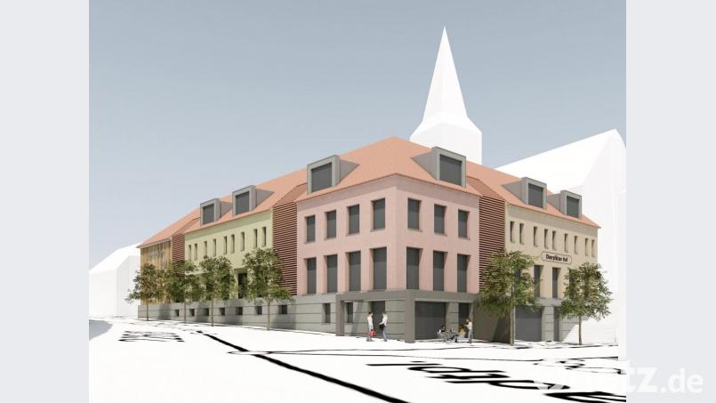 Der „Oberpfälzer Hof“ soll zwar weiterhin so heißen, nach diesen Plänen von Investor Ralf Schneeberger und Architekt Christian Schönberger ist er aber kaum wiederzuerkennen. Bild: Schönberger-Architekten