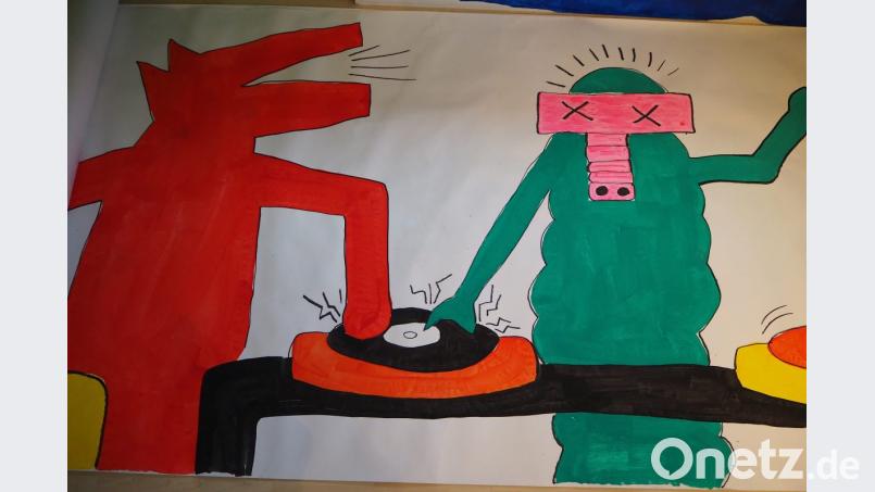 Plakativ, farbig und in Metern zu messen: So spürt Michael Werner dem Künstler Keith Haring nach. Bild: bl