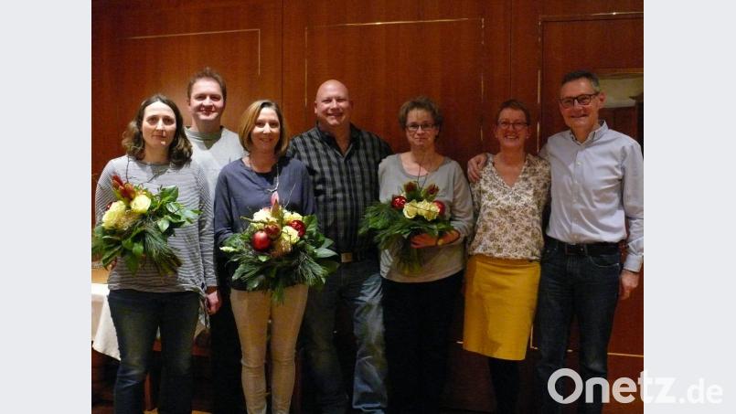 Im Bild (von links): Ulrike und Nico Roscher, Tanja Pritzl, Matthias und Michaela Bothe sowie Paula und Bernhard Pöllinger. Bild: kgg