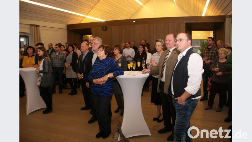 Der Neujahrsempfang im Tagungszentrum der Burg Falkenberg ist gut besucht. Bild: wro