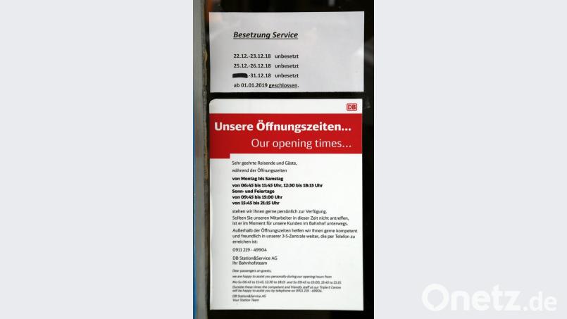 Der Aushang am Service-Häuschen. Bild: Hösamer