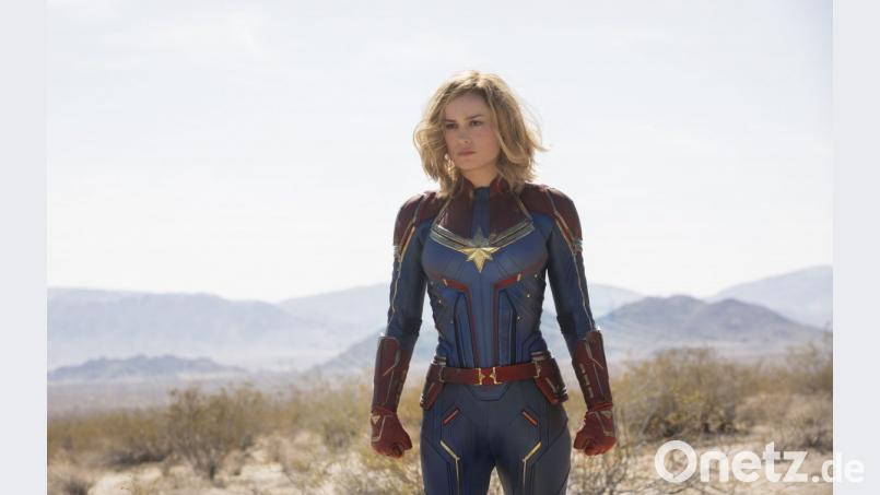 Eine neue Heldin! "Captain Marvel" tritt erstmals in einem Film auf. Die Fans spekulieren schon, was für eine Rolle sie im Marvel-Universum haben wird. Bild: Chuck Zlotnick/Marvel Studios 2019