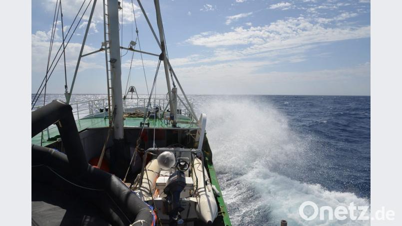 Ein Schiff von Sea-Eye vor der Küste Libyens. Bild: Friedhold Ulonska/dpa