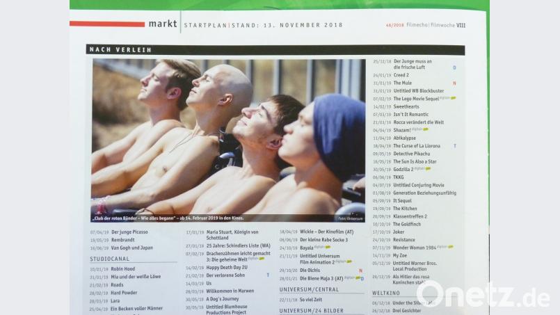 „Club der roten Bänder“ lief in 2018 hervorragend. In der Fachzeitschrift „Filmecho“ wird auf den Bundesstart am 14. Februar 2019 für Teil zwei mit dem Untertitel „Wie alles begann“ hingewiesen. Bild: Portner