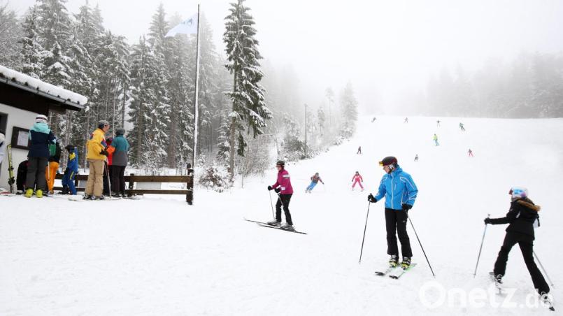 Gerne kamen die Wintersportler aus der Region zum Wurmstein. Bild: mef