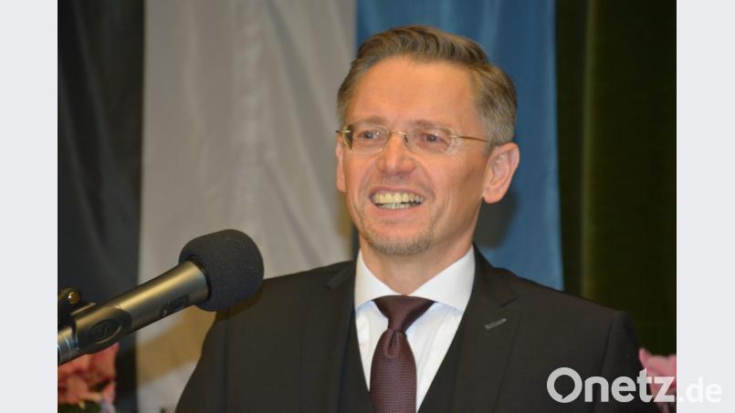 MdL Tobias Reiß als Festredner beim Mitterteicher Neujahrsempfang. Bild: jr