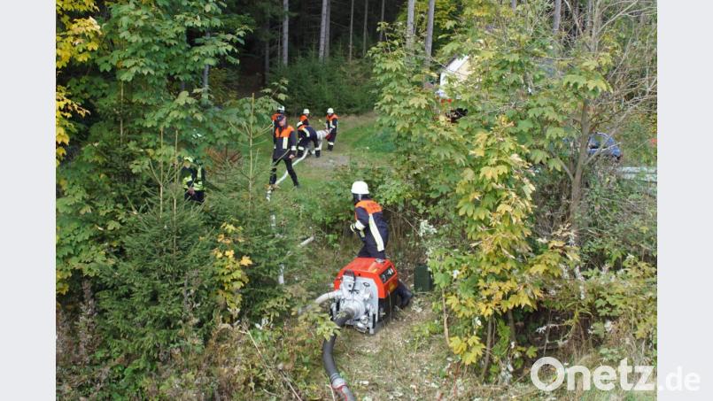 Die Waldbrandübung im Gebiet Stückstein brachte den Verantwortlichen in der Feuerwehr wertvolle Erkenntnisse zur Brandbekämpfung in diesem Bereich. Bild: mmj