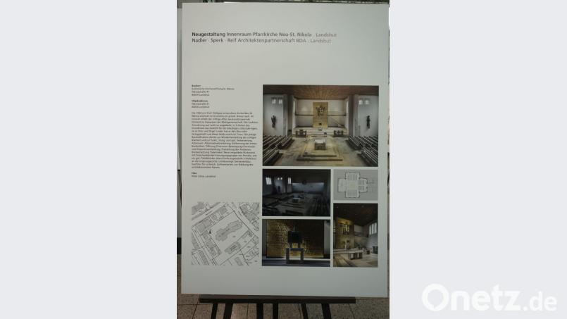 Zu den gezeigten Architekturprojekten im Donau-Einkaufszentrum gehört auch die Neugestaltung der Pfarrkirche Neu-St. Nikola in Landshut durch das Architektkurbüro Nadler, Sperk, Reif. Bild: Susanne Wolke
