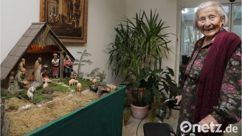 Elisabeth Strobel ist seit 95 Jahren Mitglied im Krippenverein Bild: Wolfgang Steinbacher