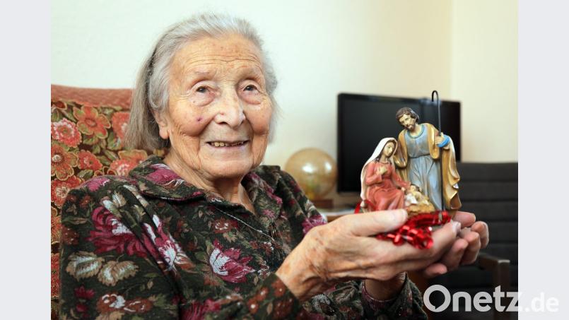 Elisabeth Strobel ist seit 95 Jahren Mitglied im Krippenverein Bild: Wolfgang Steinbacher
