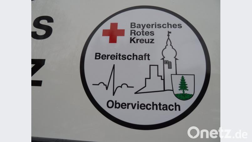 Der Aufkleber der Oberviechtacher BRK-Bereitschaft. Bild: Portner