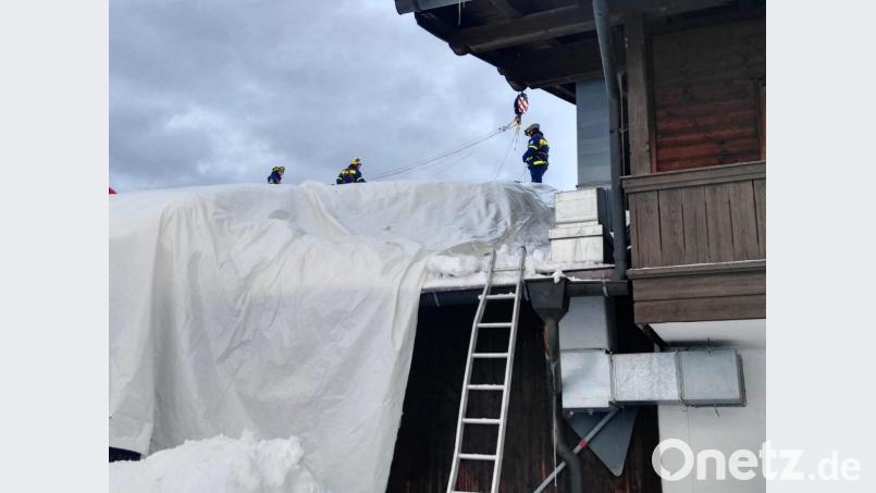 Das THW Marktredwitz im Einsatz in Reit im Winkl. Bild: THW/exb