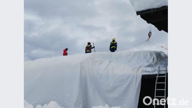 Das THW Marktredwitz im Einsatz in Reit im Winkl. Bild: THW/exb