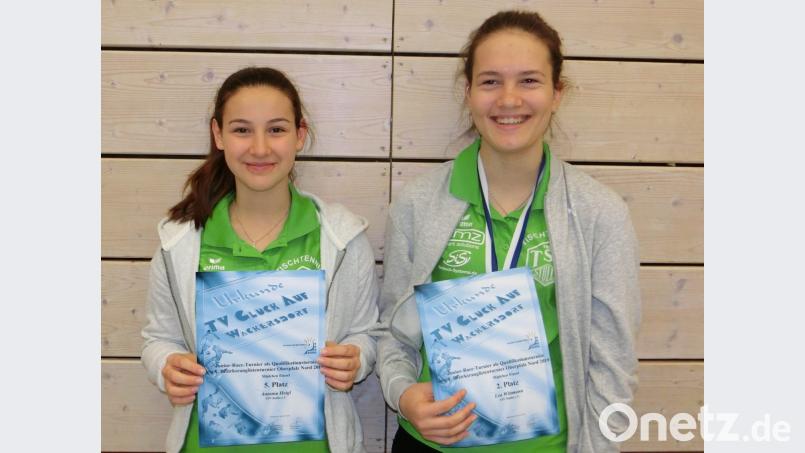 Antonia Heigl (links) wurde Fünfte, Lea Wittmann belegte beim Qualifikationsturnier den zweiten Platz. Bild: exb