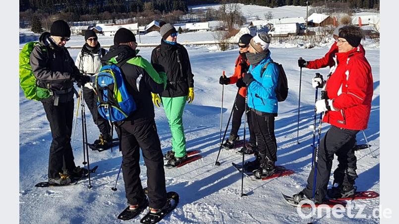 Die Weidener Teilnehmer beim Schneeschuhwandertag des BVS Bezirk Oberpfalz. Bild: R. Kreuzer