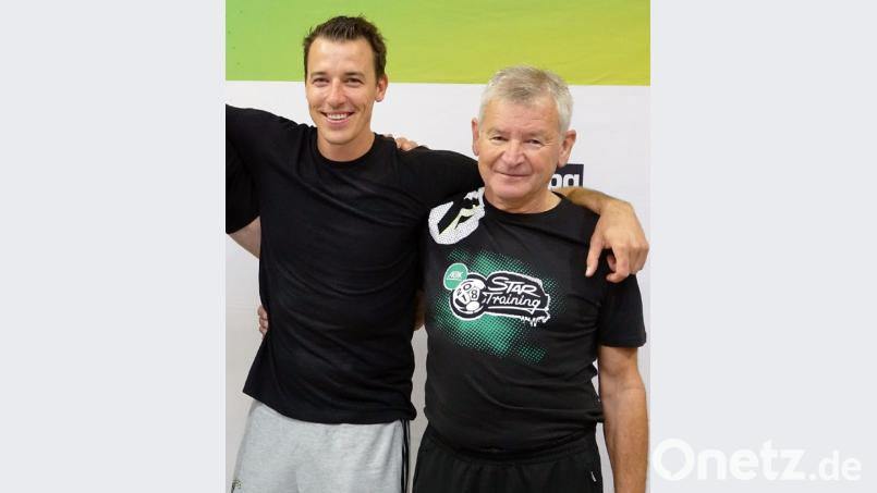 Gemeinsam für den Handballsport: Ex-Nationalspieler Dominik Klein (links) und BHV-Vizepräsident Ernst Werner (rechts) sind auch privat gut befreundet. Bild: privat