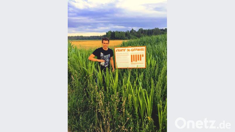 Für seinen Einsatz während der Aktion „Schau ins Feld!“ wurde der Wackersdorfer Mathias Dirmeier auf der Grünen Woche in Berlin ausgezeichnet. Bild: exb