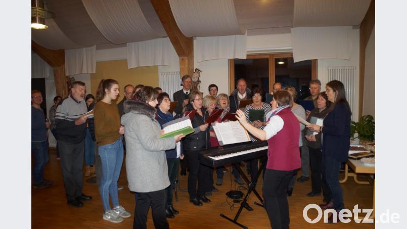 Der Kirchenchor von Thanstein durfte beim Empfang nicht fehlen, gehört doch auch diese Gruppe zu den engagierten Elementen der Pfarrfamilie. Bild: rkp