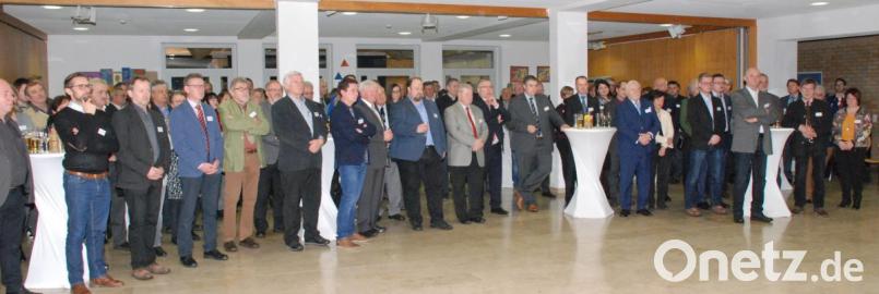 Auf regen Zuspruch stößt der Neujahrsempfang der Gemeinde Freudenberg in der Aula der Grund- und Mttelschule. Bild: sche