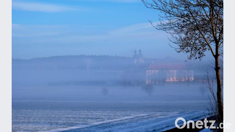 Das Kloster Speinshart im Morgennebel. Bild: do