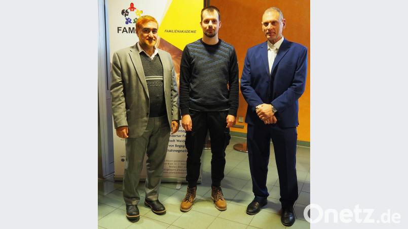 Mohamed Abu El-Qomsan, Paul Zitzmann und Iman Maher Khedr (von links). Bild: Bühner