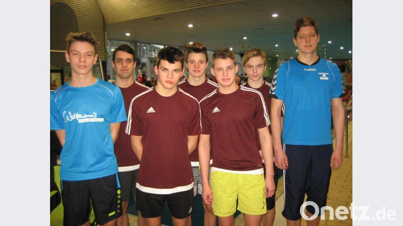 Die Herren der SG Nordoberpfalz mit von links: Leonard Hieke, Jonas Ducheck, Leon Ducheck, Kilian Züllich, Patrick Walter, Fynn Legat und Markus Ruff. Bild: rbg