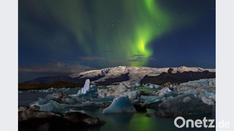 Nordlicht über der Jökulsarlon. Bild: exb/Sandra Butscheike