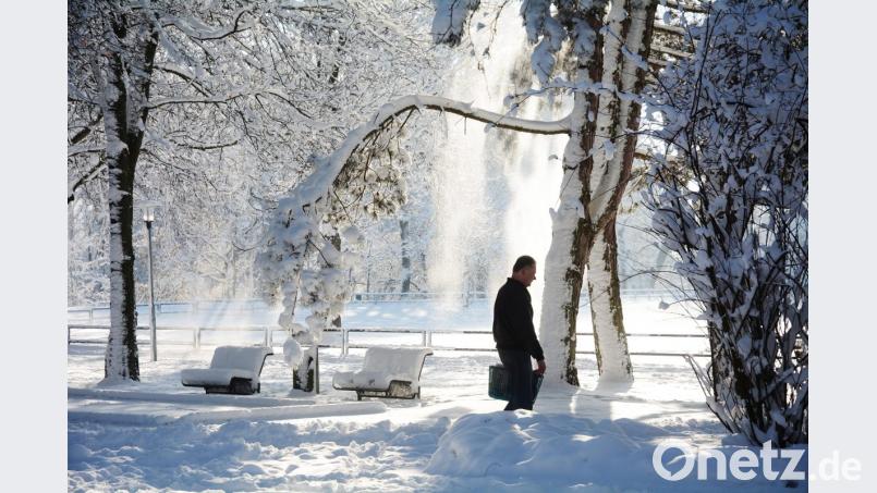 Sonne und Schnee in Weiden - ein herrlicher Montag. Bild: Gabi Schönberger