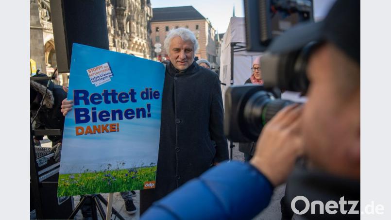 „Tatort“-Kommissar Udo Wachtveitl macht sich für das Volksbegehren „Rettet die Bienen“ stark. Bild: Lino Mirgeler/dpa