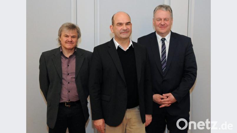 Antrittsbesuch mit (von links) Georg Decker (Verwaltungsleiter am LfP), Markus Schick (Leiter des Landesamtes für Pflege) sowie Landrat Richard Reisinger. Bild: Christine Hollederer