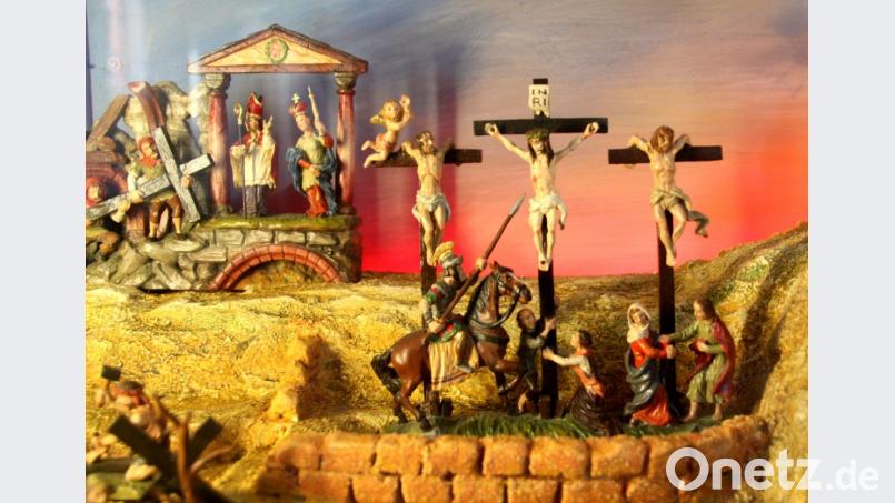Die Fastenkrippen werden in der Osterzeit ausgestellt und zeigen Szenen vom Abendmahl bis zur Kreuzigung. Archivbild: cr