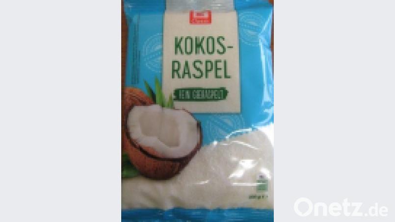 Das Produkt "K-Classic Kokosraspel, fein geraspelt, ungeschwefelt, 200 g" wird zurückgerufen. Bild: Lebensmittelwarnung.de