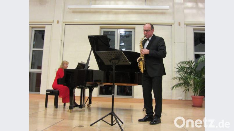 Johannes Neuner und Marina Palmer Wulff boten rare &quot;Highlights für Saxophon und Klavier&quot;. Bild: aks