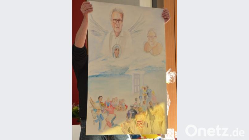 Werner Weingandt zeichnete Karikaturen für diesen besonderen Anlass. Bild: dob