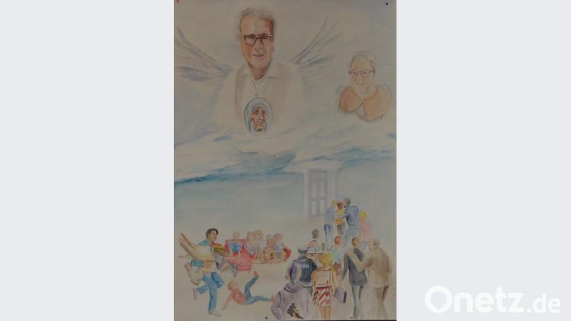 Werner Weingandt zeichnete Karikaturen für diesen besonderen Anlass. Bild: dob