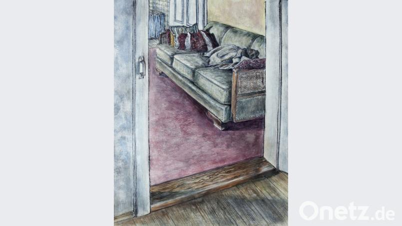 „Sofa“ (Aquarell, 2017). Bild: Jeff Beer