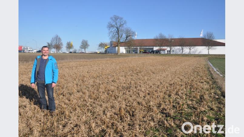 Noch ist der Acker von Alexander Weigl vor der Kreisstadt eine wenig auffällige Fläche. Das soll anders werden. Der Landwirt will den Acker zur Blumenwiese umwandeln, auch mit Blick auf den Artenschutz. Doch hofft Weigl auf Flächen-Paten, die ihn bei seinem Ansinnen unterstützen. Bild: ws